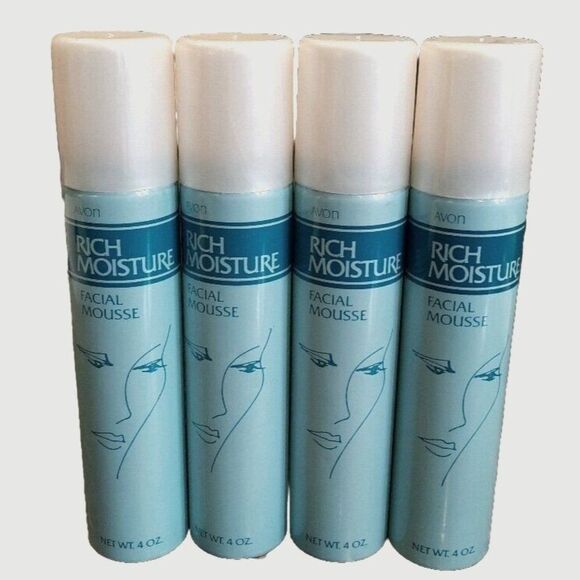 Avon Other - Lot of 4 Vintage Avon Rich Moisture Facial Mousse 4 oz each  NEW OLD STO…